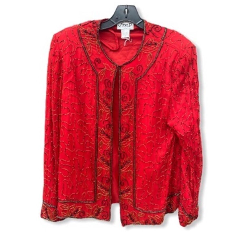 JMD New York Vintage Beaded Silk Jacket